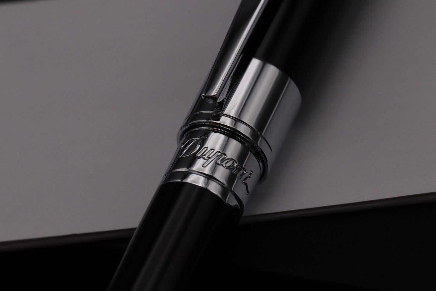 S.T. Dupont D-Initial Duotone Black Chrome Fountain Pen - UNUSED image 3