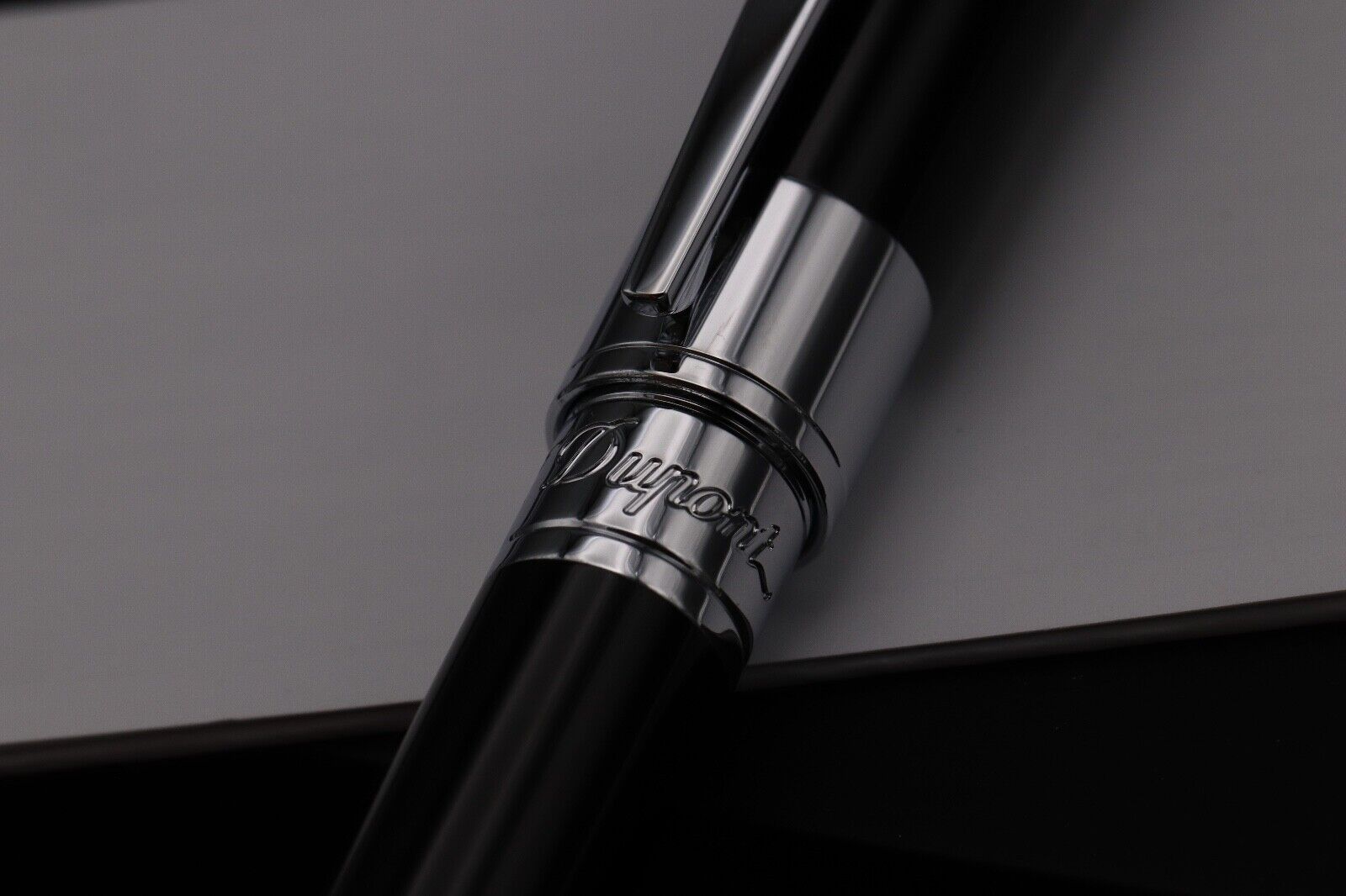 S.T. Dupont D-Initial Duotone Black Chrome Fountain Pen - UNUSED image 3