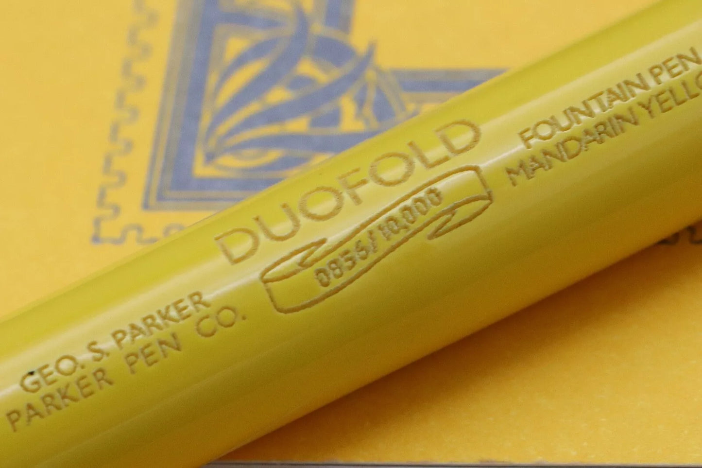 Parker Duofold Centennial Mandarin Yellow Limited Edition Fountain Pen image 5