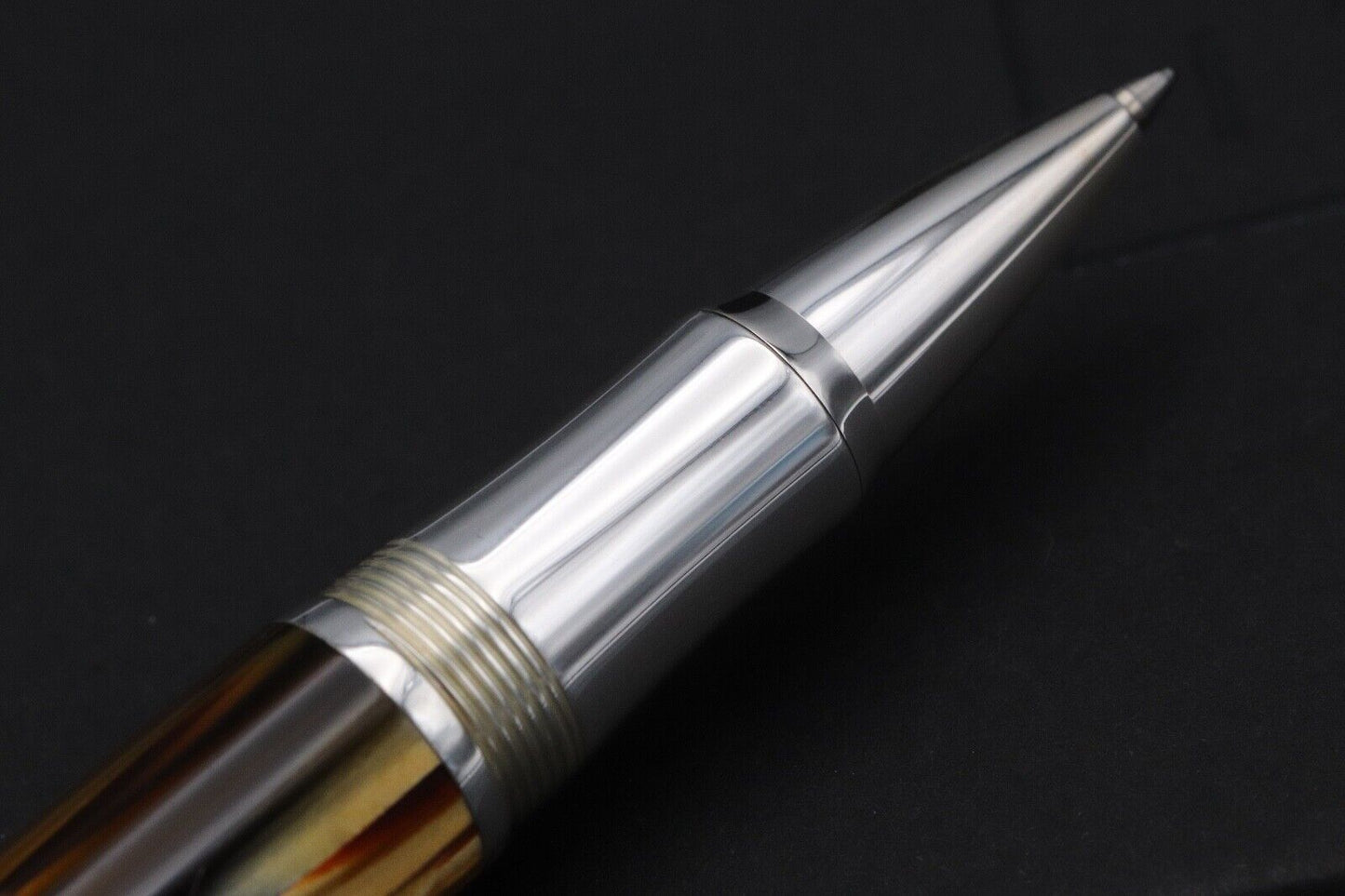 Montegrappa Extra 1930 Turtle Brown Celluloid Rollerball Pen image 2