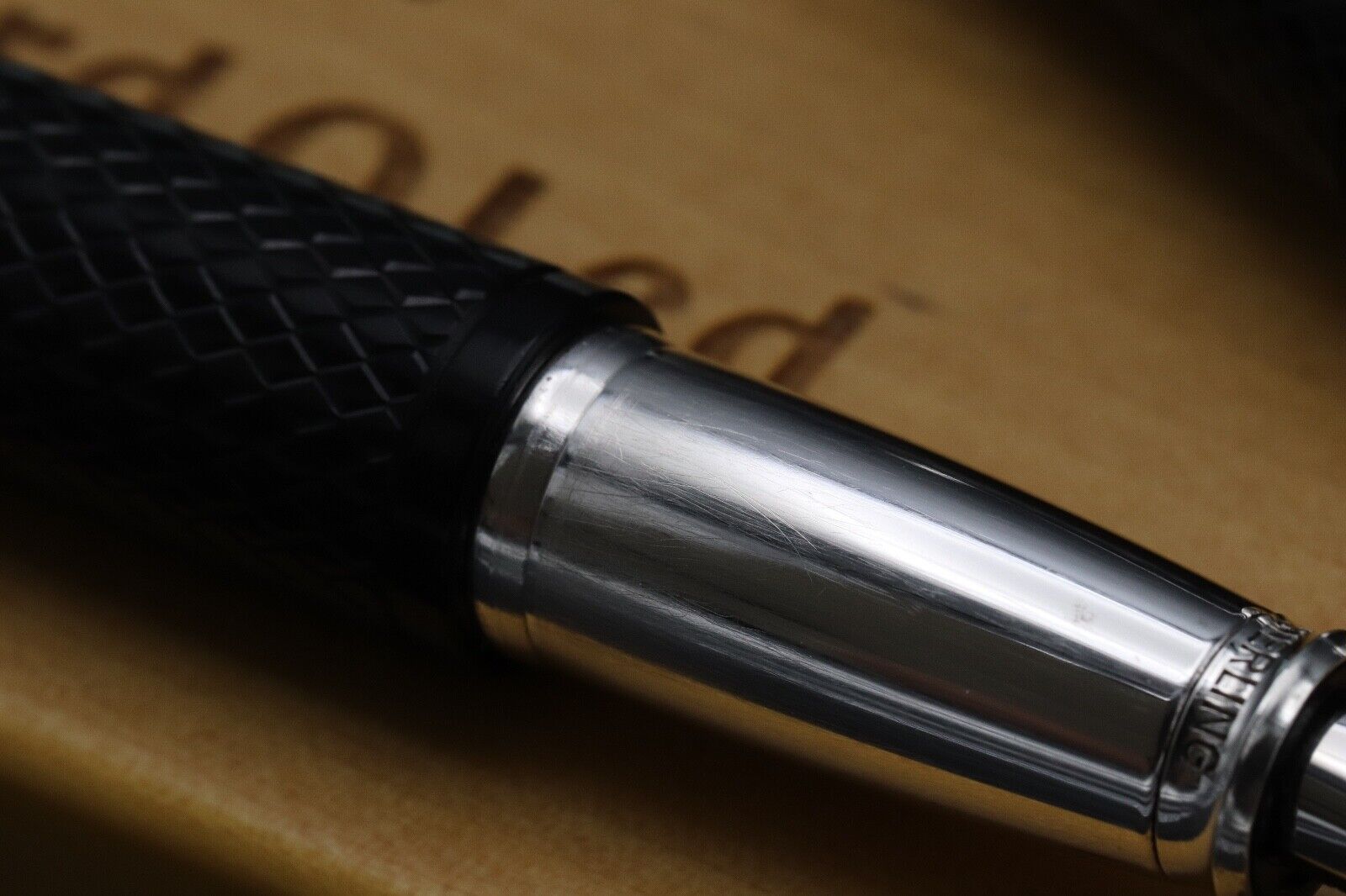 Yard-O-Led Retro Grand Silver Barley Fountain Pen - Broad Nib image 3