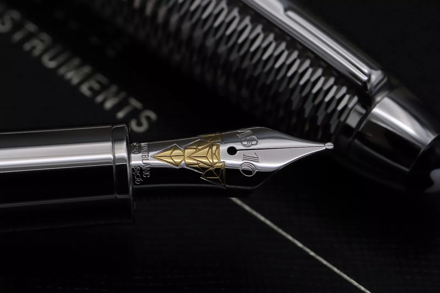 Montblanc Meisterstuck LeGrand Geometry Platinum-Coated Fountain Pen - UNUSED image 2