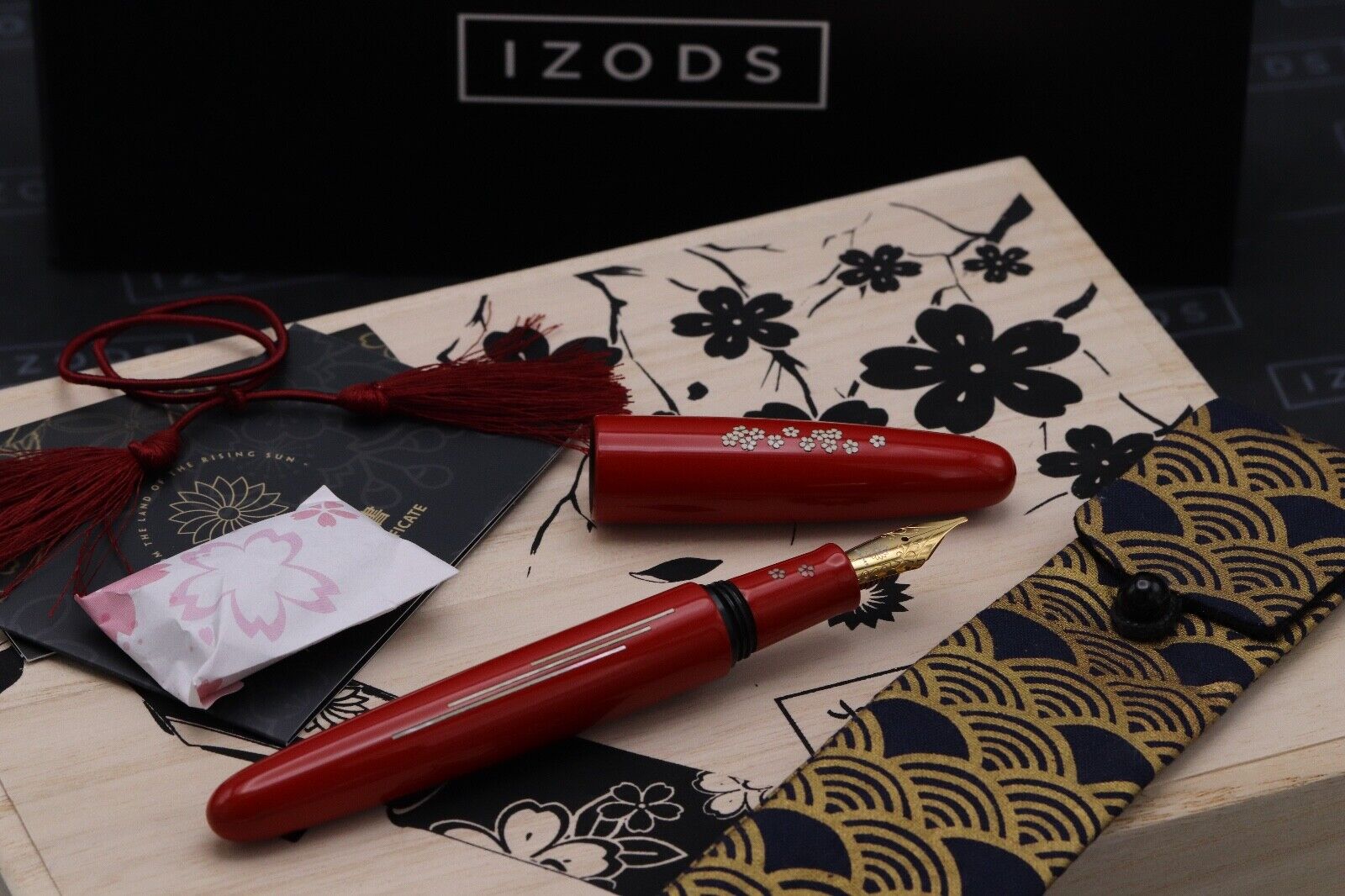 Wancher Dream Pen Zogan Sakura River Fountain Pen - Stub Nib image 1