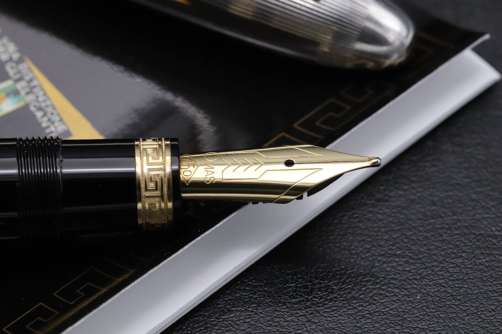 Omas Ogiva Sterling Silver Black Fountain Pen image 2