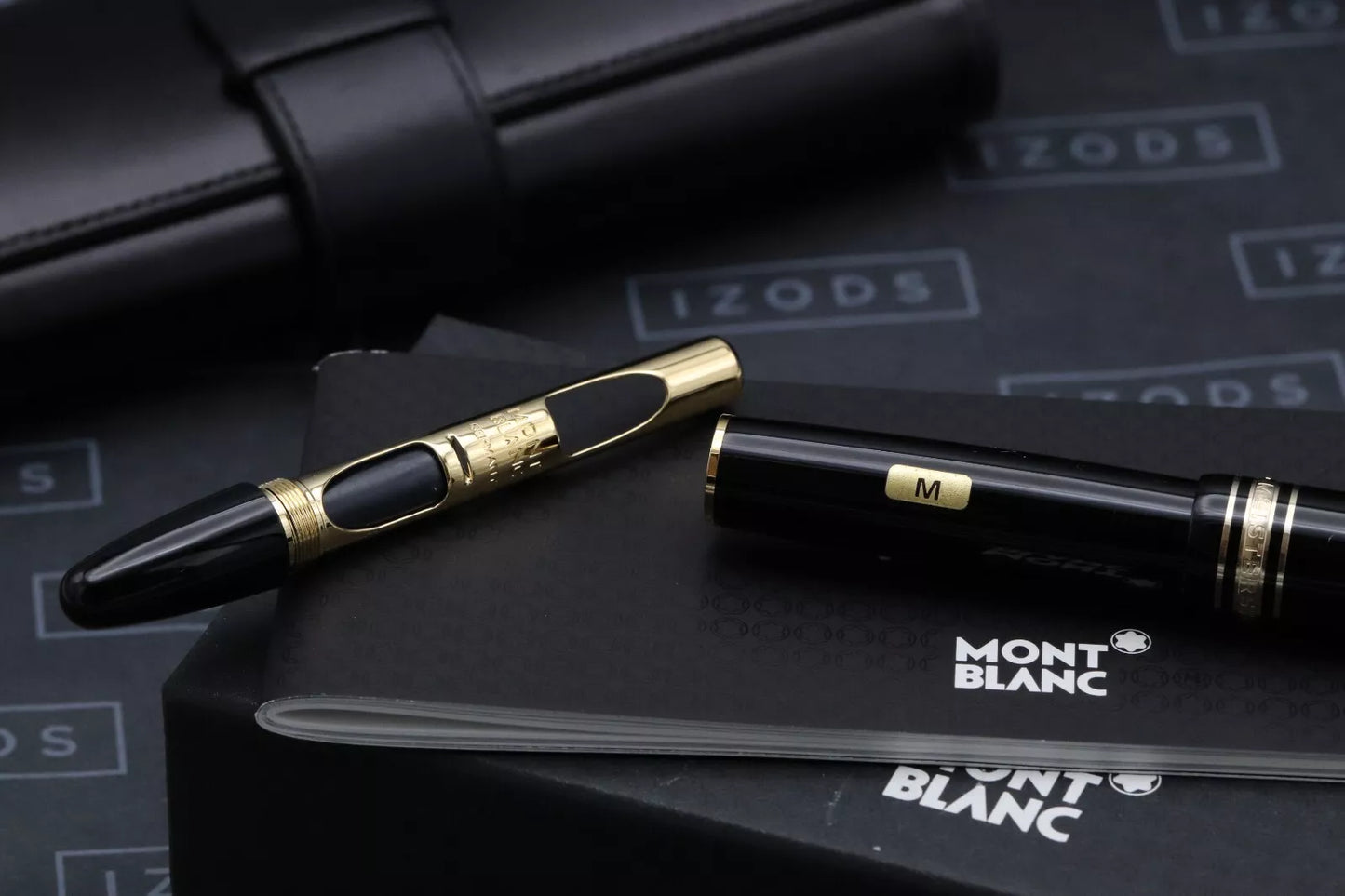 Montblanc Meisterstuck 147 Traveller Gold Coated Fountain Pen inc Pouch - UNUSED image 7