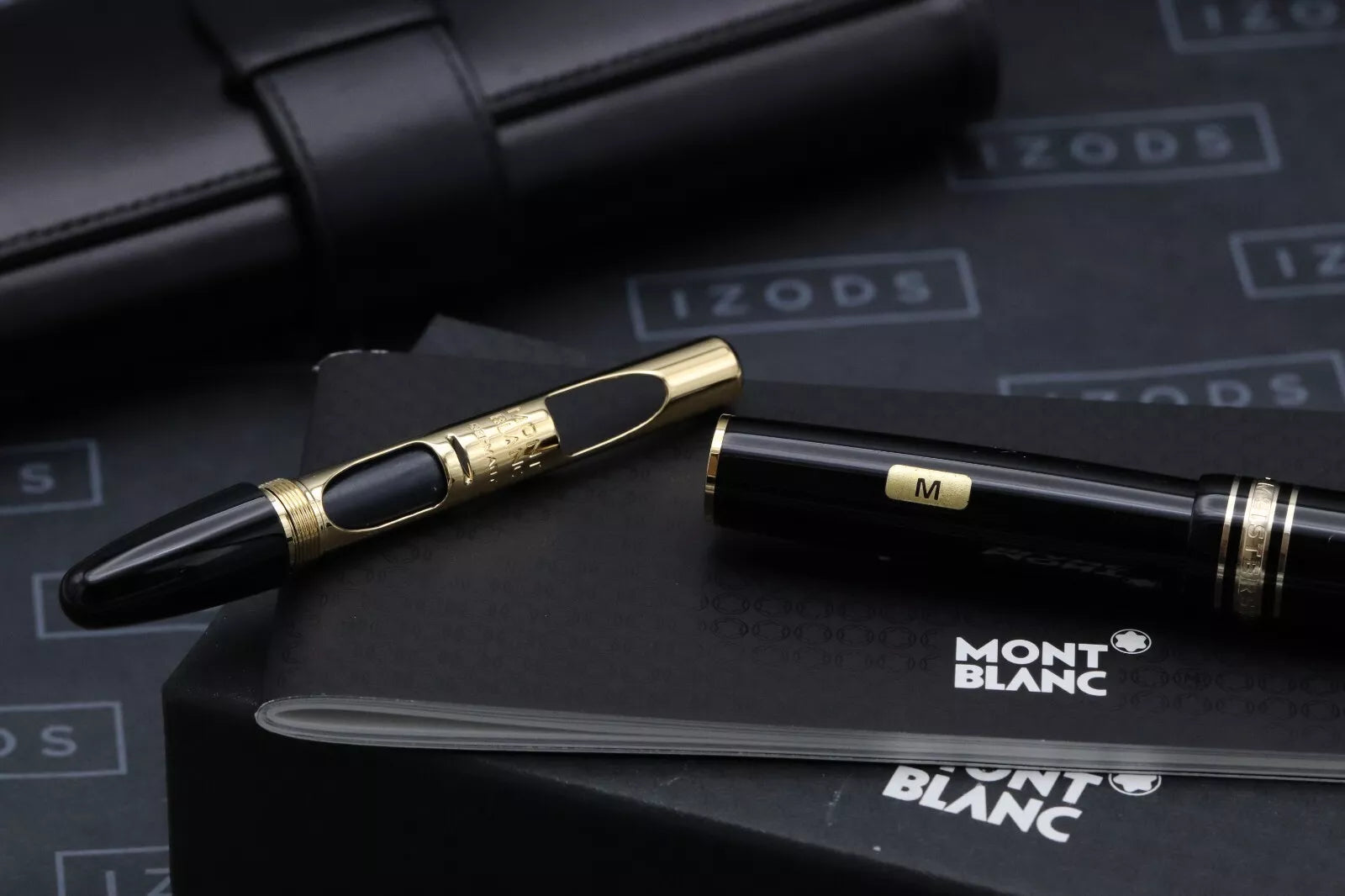 Montblanc Meisterstuck 147 Traveller Gold Coated Fountain Pen inc Pouch - UNUSED image 7