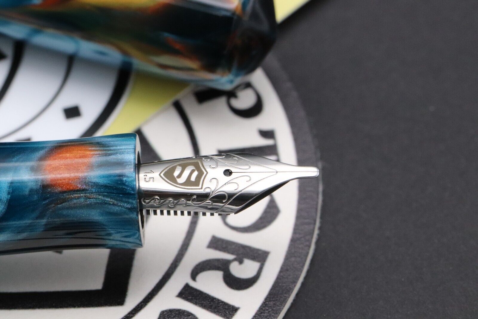 Scriptorium Idyll Dupras Twilight Cenote Fountain Pen - 1.5 Stub image 2