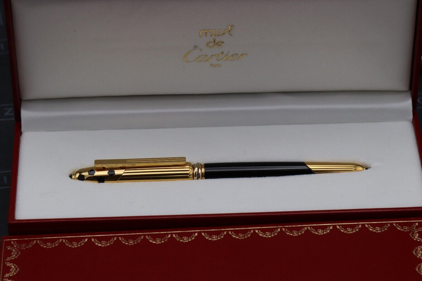 Cartier Panthere de Cartier Black Gold-Plated Fountain Pen - UNUSED - 1990 image 9