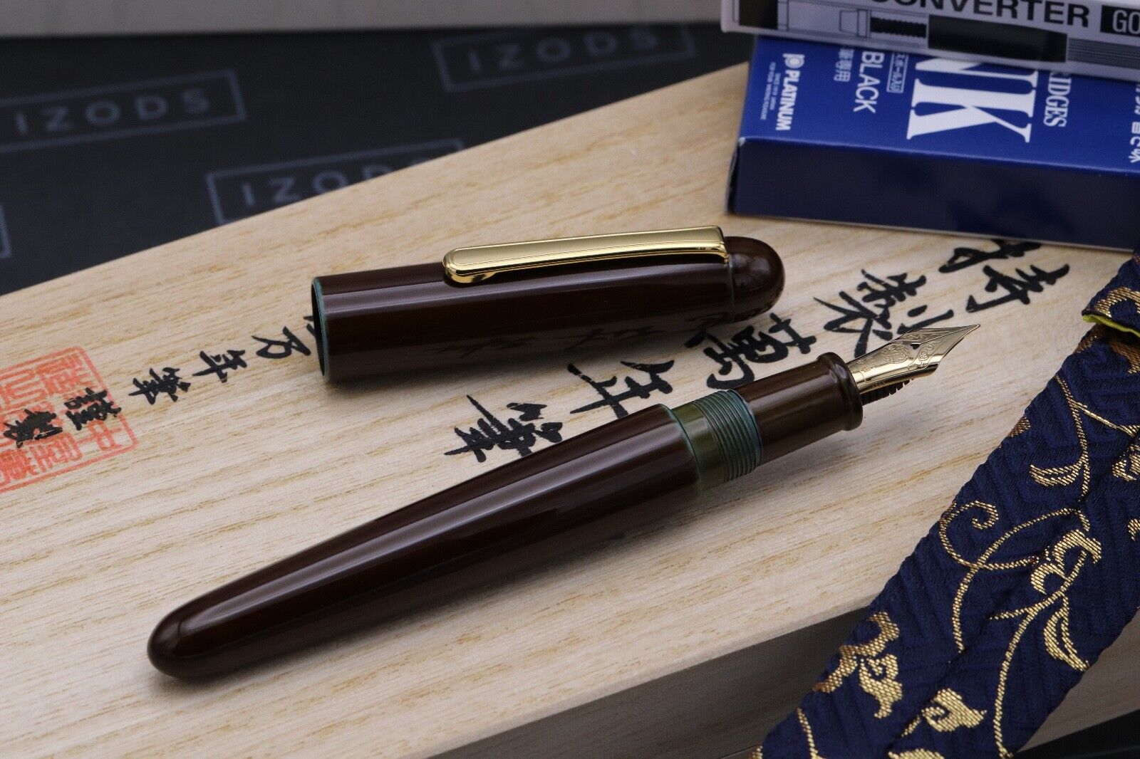 Nakaya Portable Writer Heki-Tamenuri Fountain Pen - Extra Fine Nib - UNUSED image 1