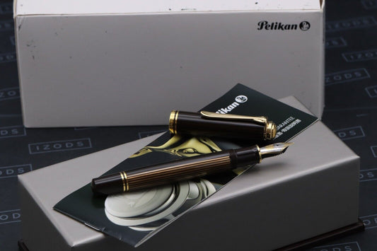 Pelikan Souveran M800 Brown Black Special Edition Fountain Pen - Fine Nib image 0
