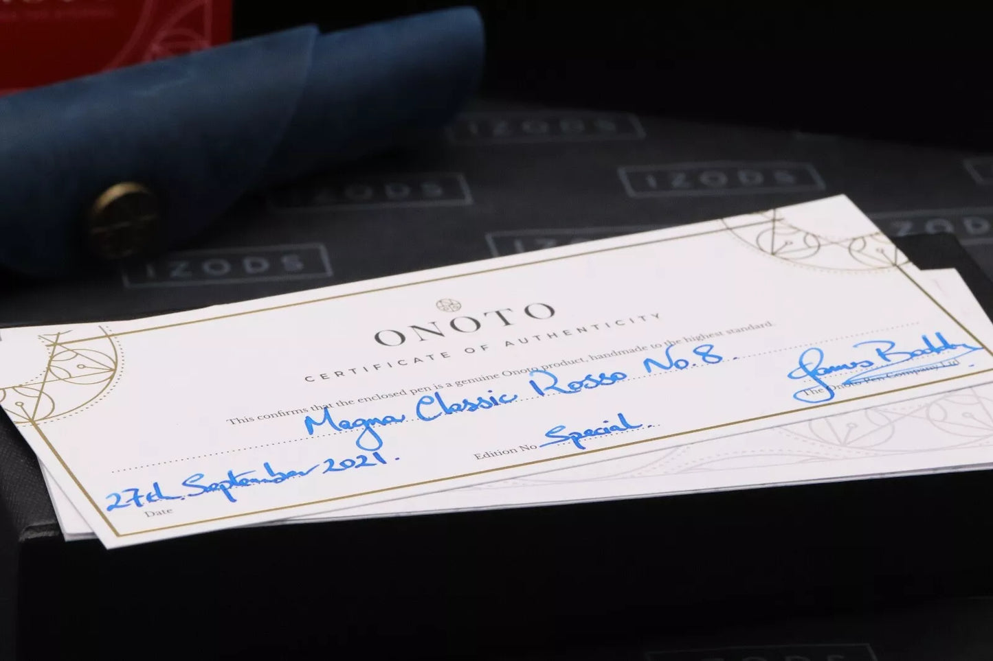 Onoto Magna Classic Rosso Custom 1/1 Fountain Pen - #8 Stub Nib Pablo at FPnibs image 9