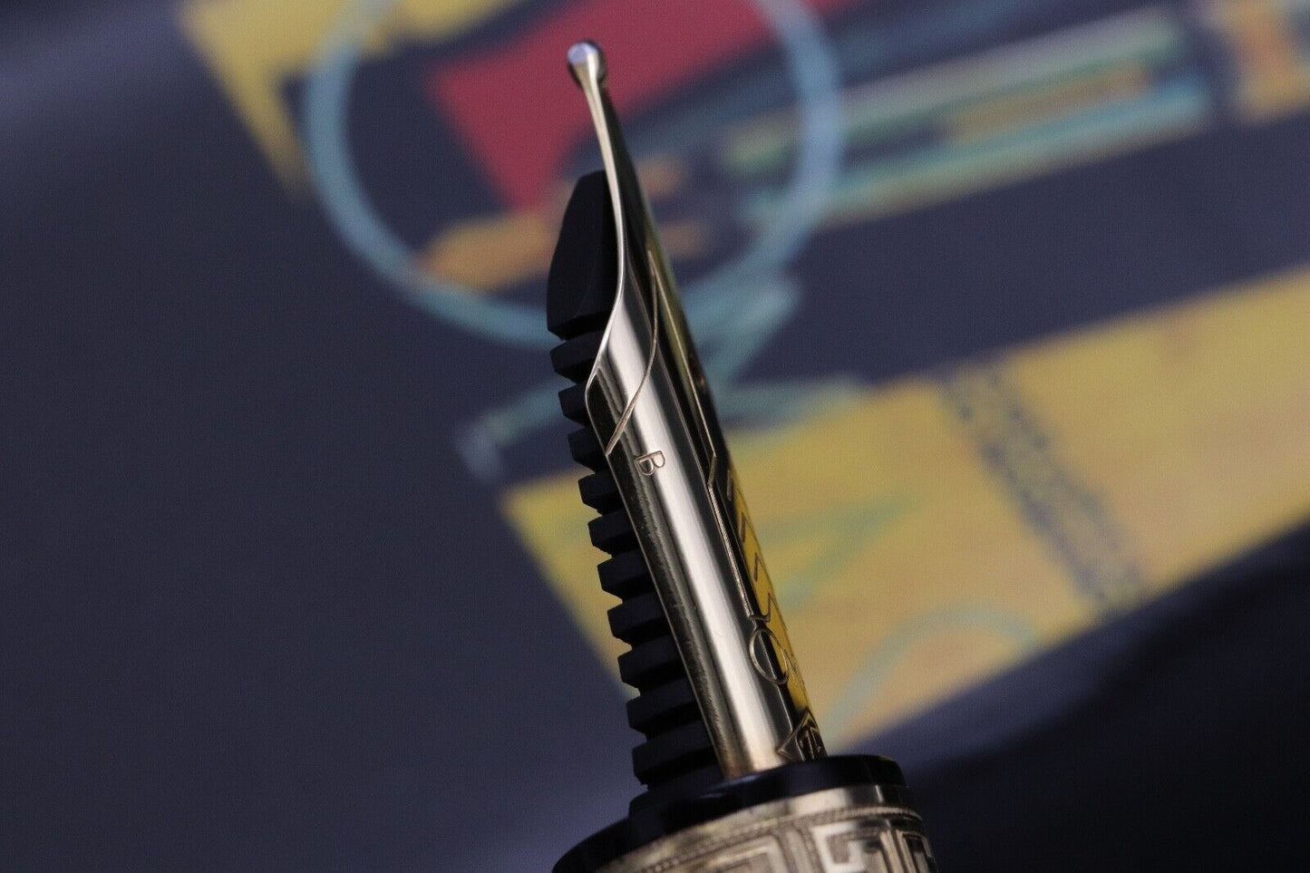 Omas Ogiva Sterling Silver Black Fountain Pen image 3