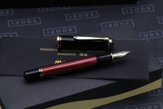 Pelikan Souveran M800 Red Black Fountain Pen - 2001-2003 - NEVER INKED image 1