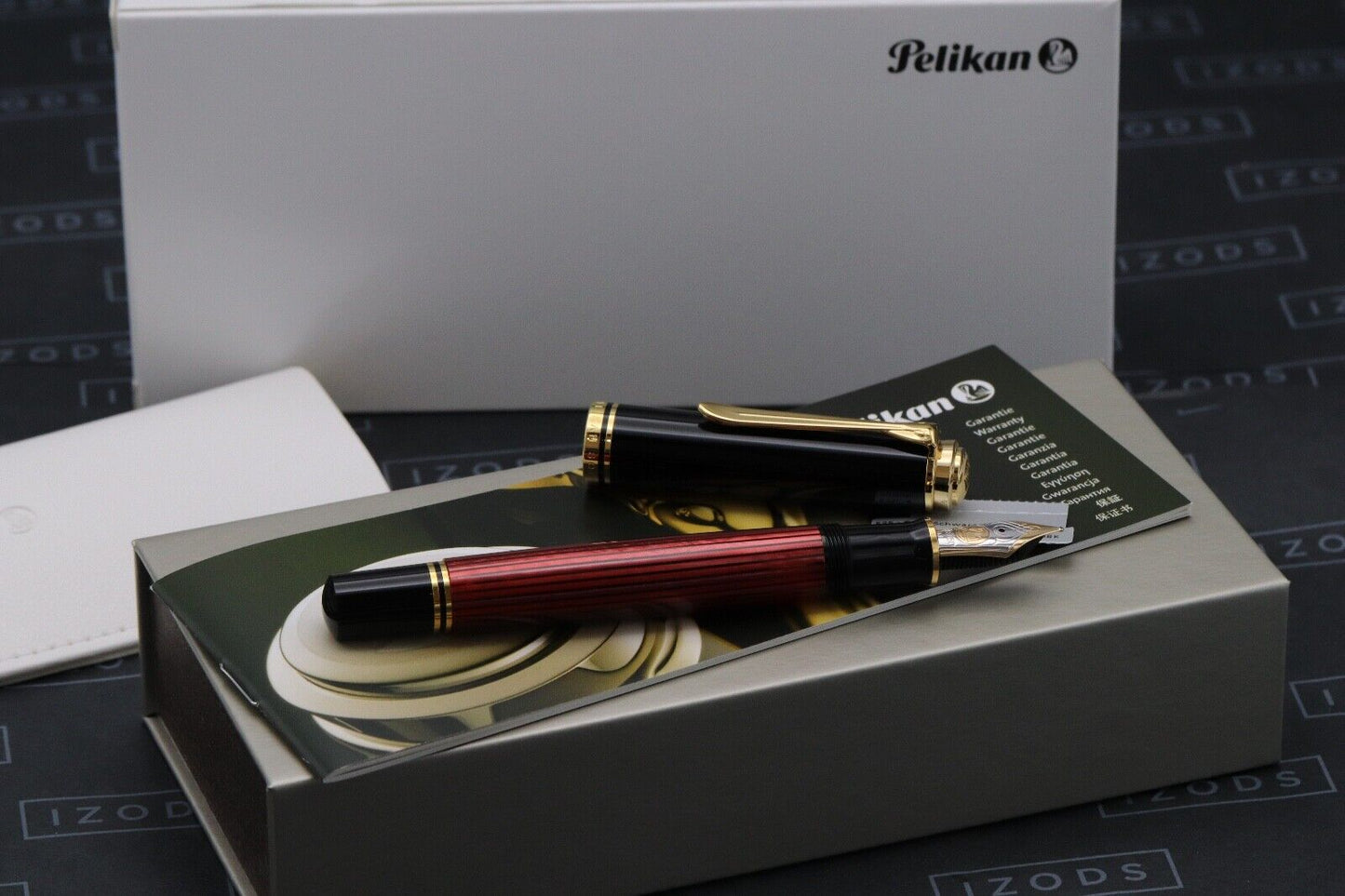 Pelikan Souveran M800 Red Black Fountain Pen - UNUSED image 0