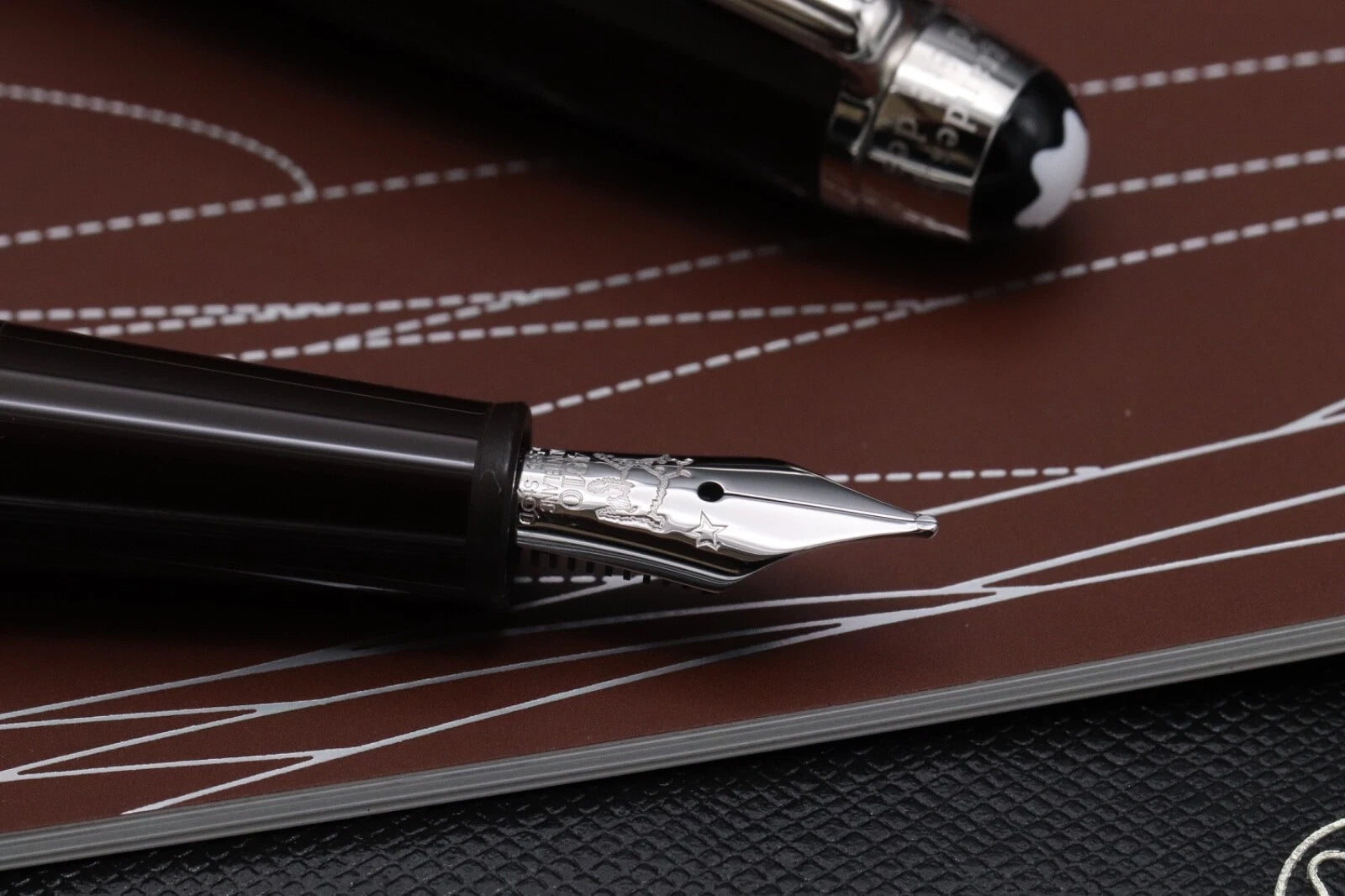 Montblanc Meisterstuck Classique Le Petit Prince Aviator Fountain Pen - UNUSED - Rare Factory Error Upside Down Cap Ring image 2