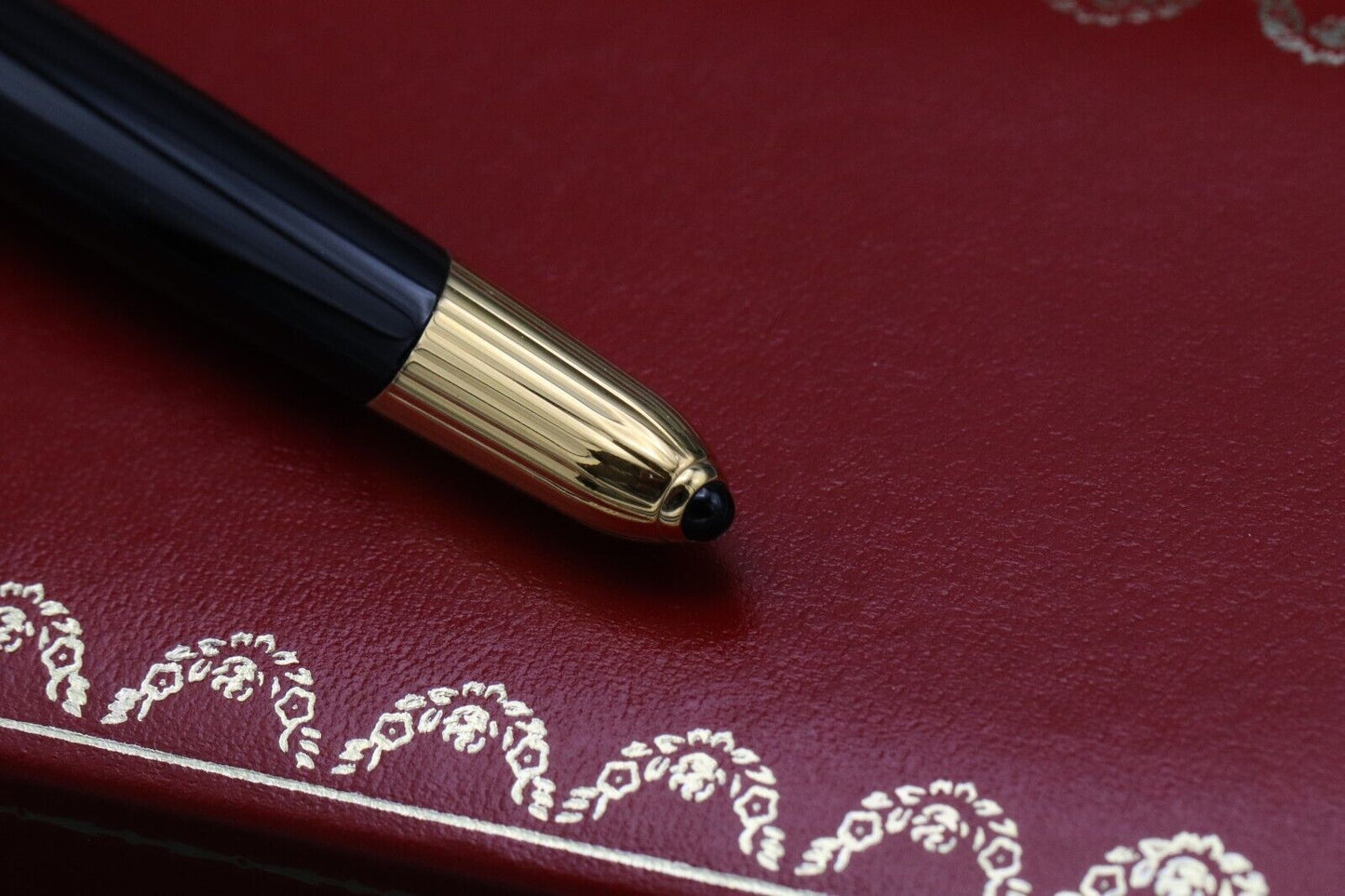 Cartier Panthere de Cartier Black Gold-Plated Fountain Pen - UNUSED - 1990 image 7