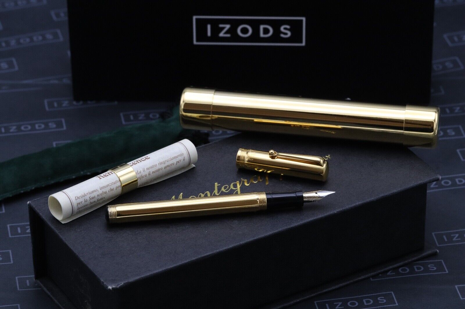 Montegrappa Reminiscence Round Vermeil Fountain Pen with Case image 0