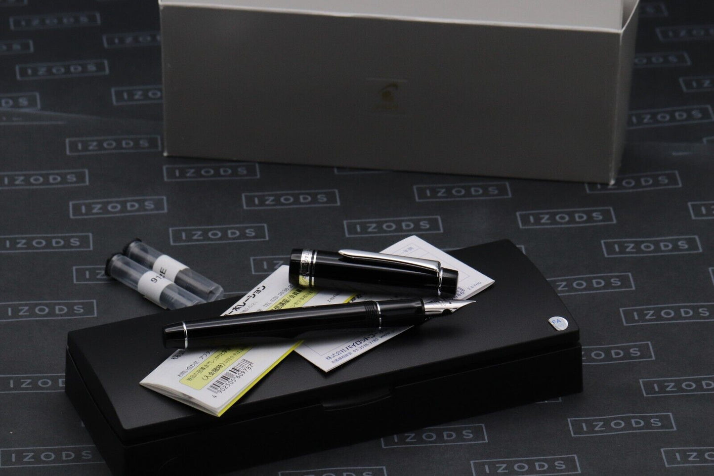 Pilot Custom 912 Black Fountain Pen - FA Nib, Ebonite Feeds image 0