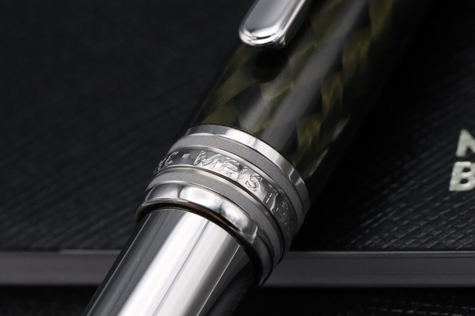 Montblanc Meisterstuck 163 Classique Carbon Steel Rollerball Pen image 2