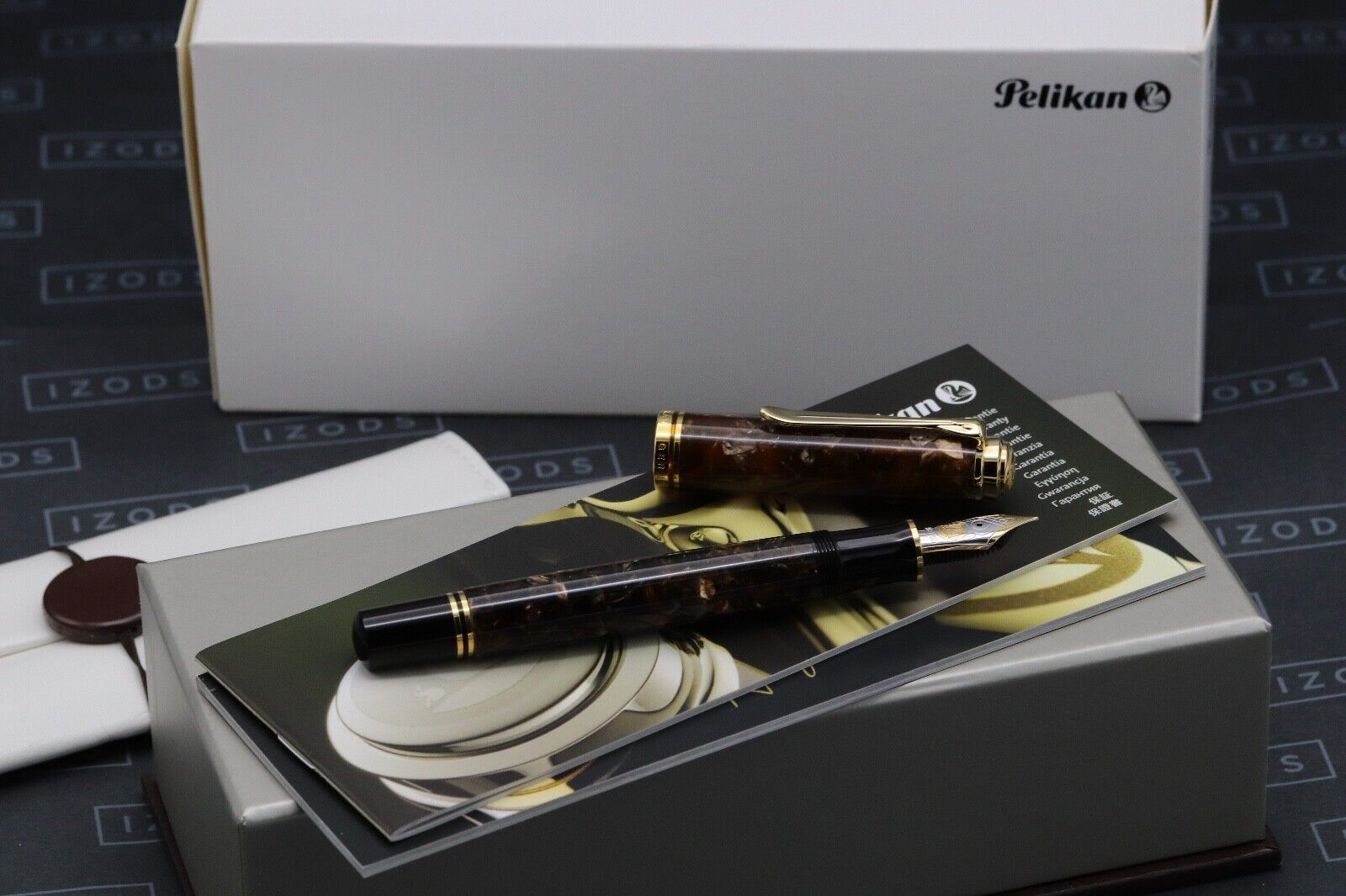 Pelikan Souveran M800 Renaissance Brown Fountain Pen - DIPPED - EF Nib image 0