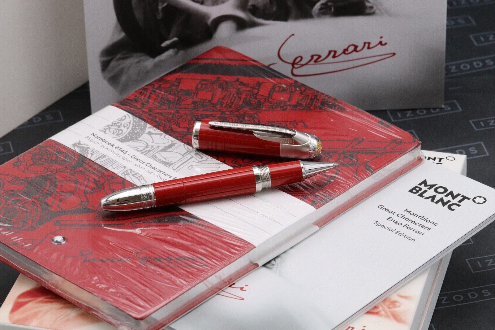 Montblanc Great Characters Enzo Ferrari SE Rollerball Pen and Notebook image 0