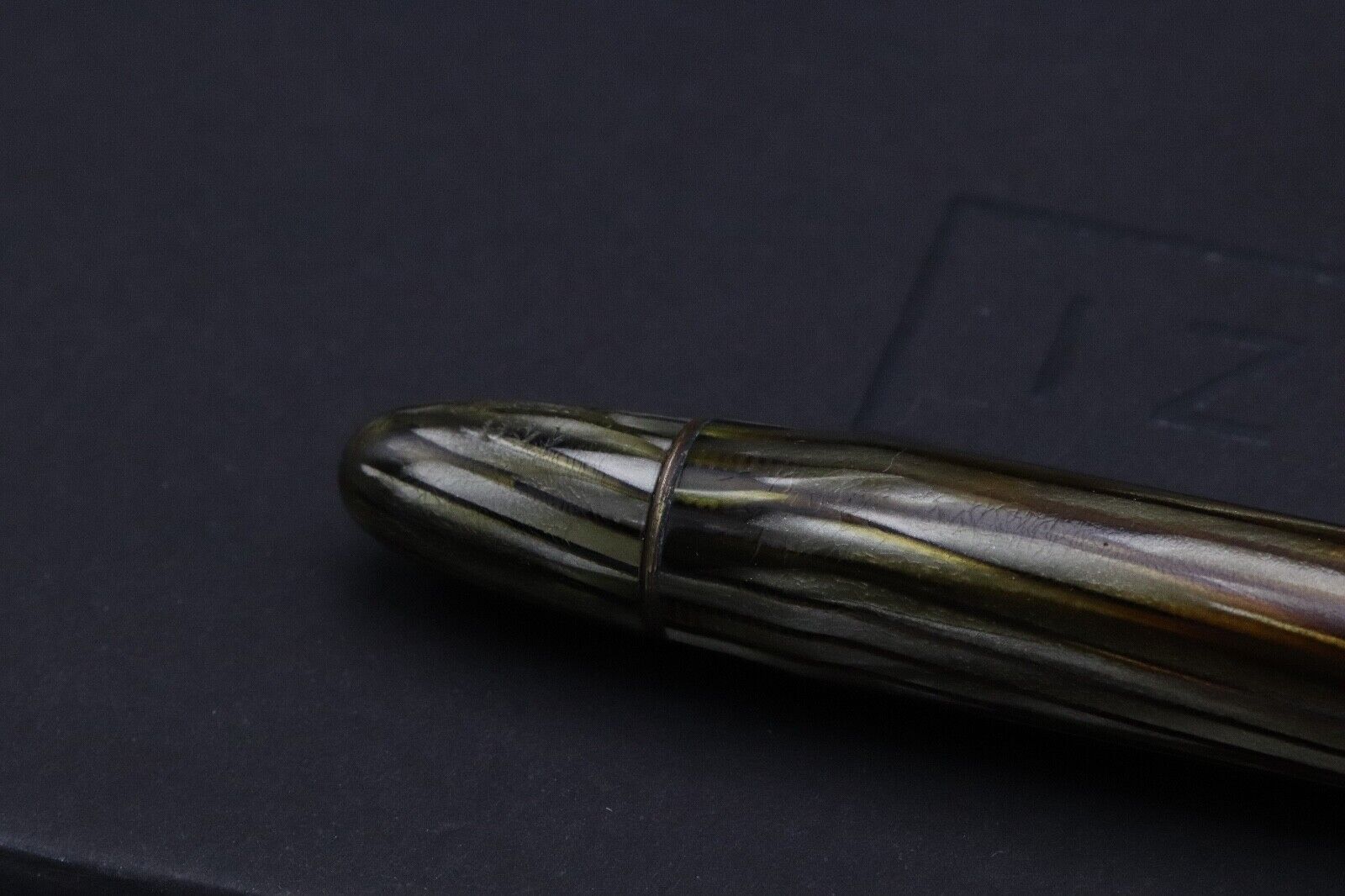 Montblanc Meisterstuck 146 Green Striated Celluloid 1950’S Fountain Pen - EF Nib image 4