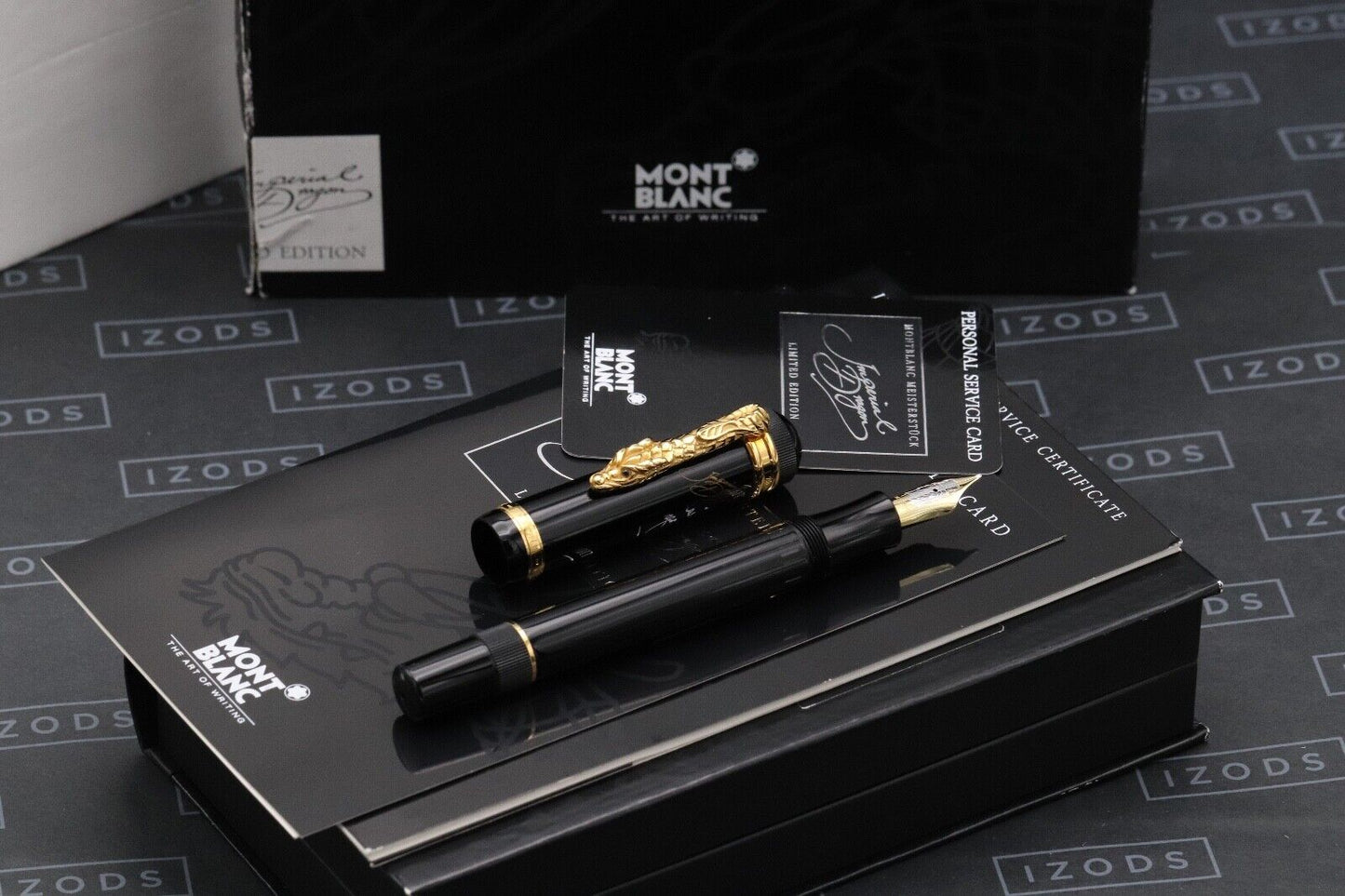 Montblanc Writers Edition Imperial Dragon Solid Gold 888 Fountain Pen - UNUSED image 0