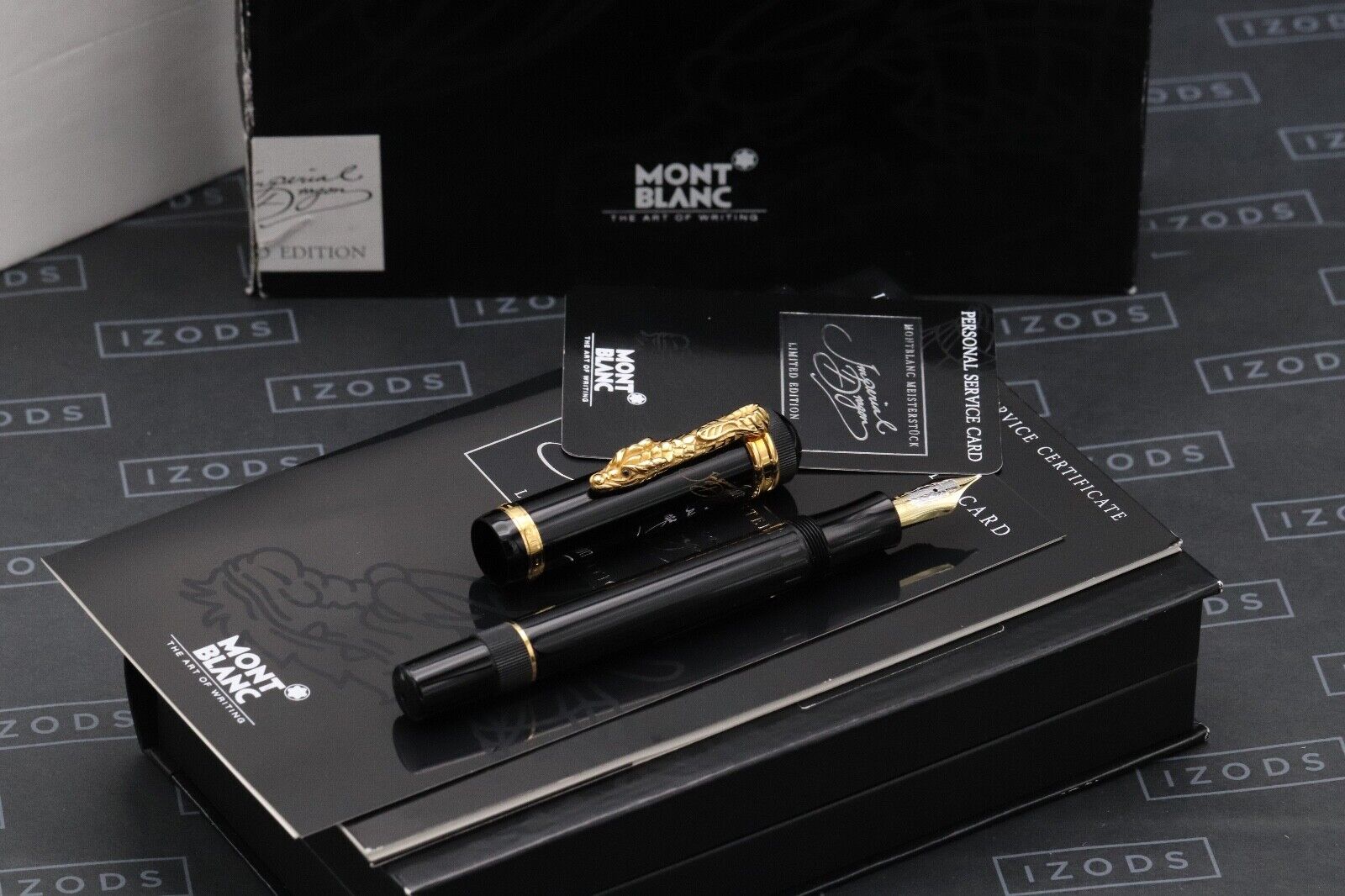 Montblanc Writers Edition Imperial Dragon Solid Gold 888 Fountain Pen - UNUSED image 0