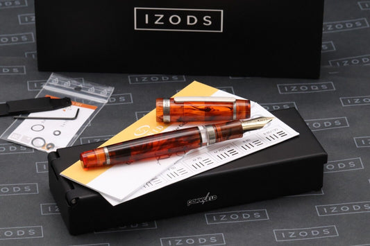 Conid Bulkfiller Kingsize Wild Tiger Titanium Fountain Pen - #8 14k EF Nib image 0