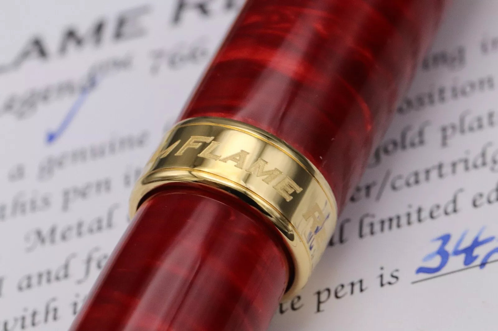 Classic Pens LM1 Flame Red Limited Edition Fountain Pen - UNUSED - IB Nib image 7