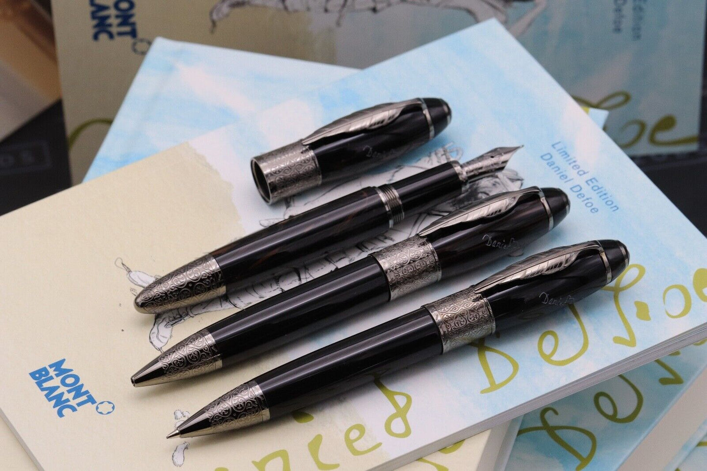 Montblanc Writers Edition Daniel Defoe Set - UNUSED - EF NIB - NUMBER 0006 image 1