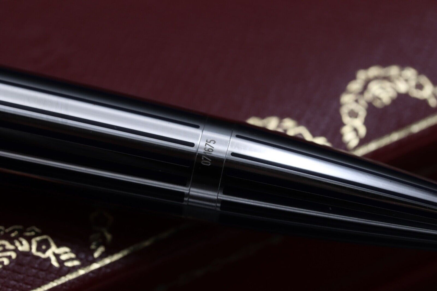 Cartier Pasha Platinum-Plated Striped Lacquer Ballpoint Pen image 5