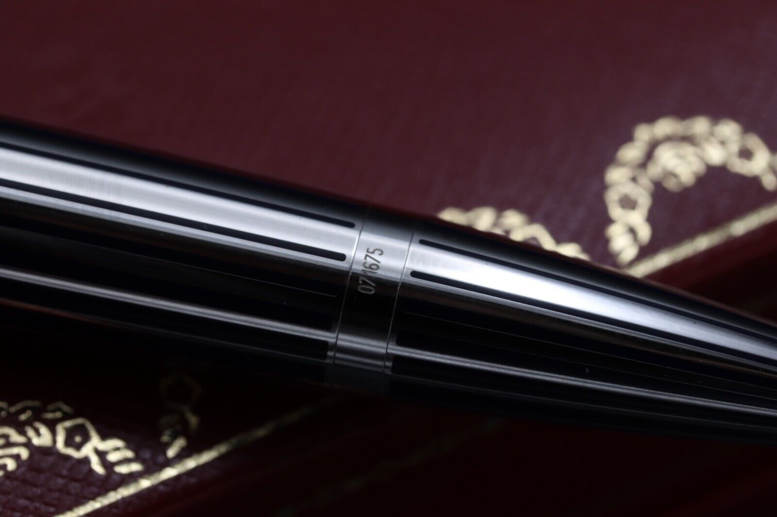 Cartier Pasha Platinum-Plated Striped Lacquer Ballpoint Pen image 5