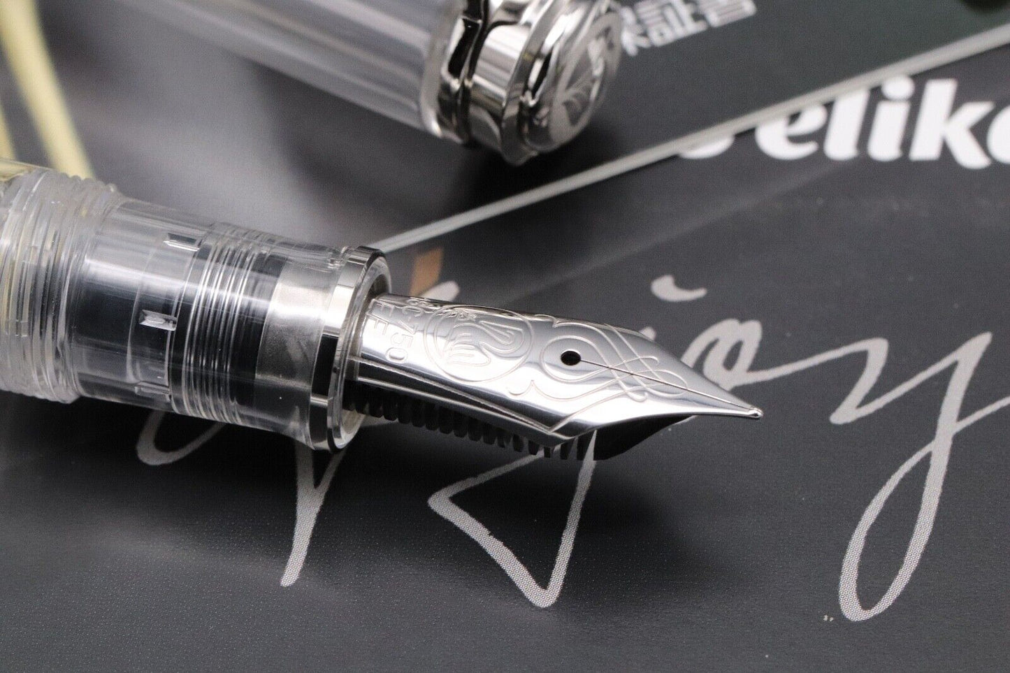 Pelikan M805 Demonstrator Engraved Special Edition Fountain Pen - UNUSED - EF image 2
