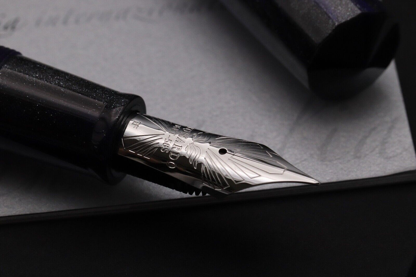 Leonardo Dodici Midnight Primary Manipulation LE73 Fountain Pen - EF - UNUSED image 2