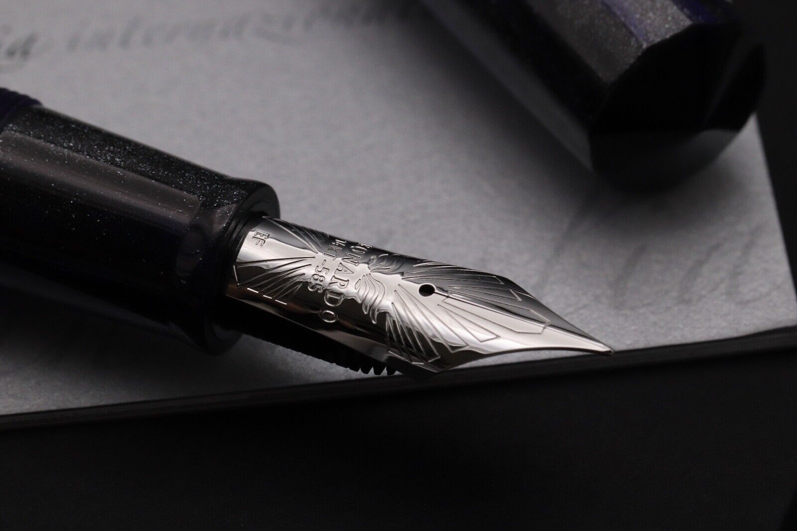 Leonardo Dodici Midnight Primary Manipulation LE73 Fountain Pen - EF - UNUSED image 2