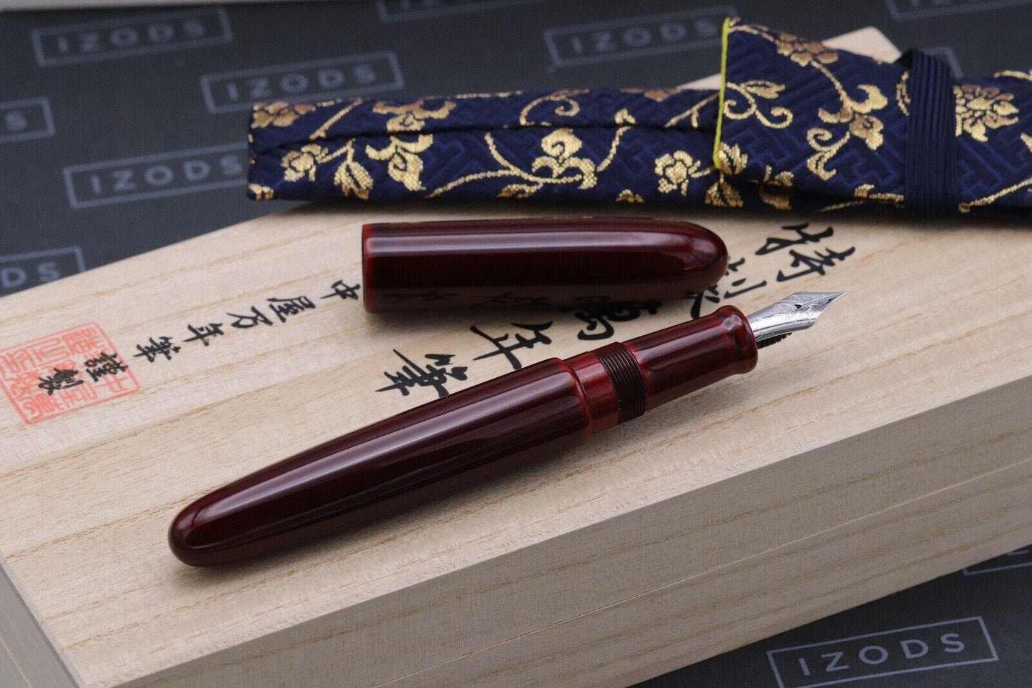 Nakaya D-17mm Portable Cigar Aka-tamenuri Fountain Pen - UNUSED image 1