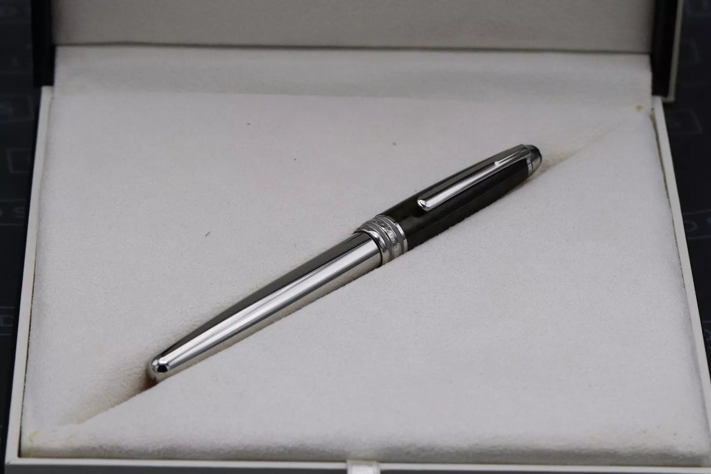 Montblanc Meisterstuck 163 Classique Carbon Steel Rollerball Pen image 6