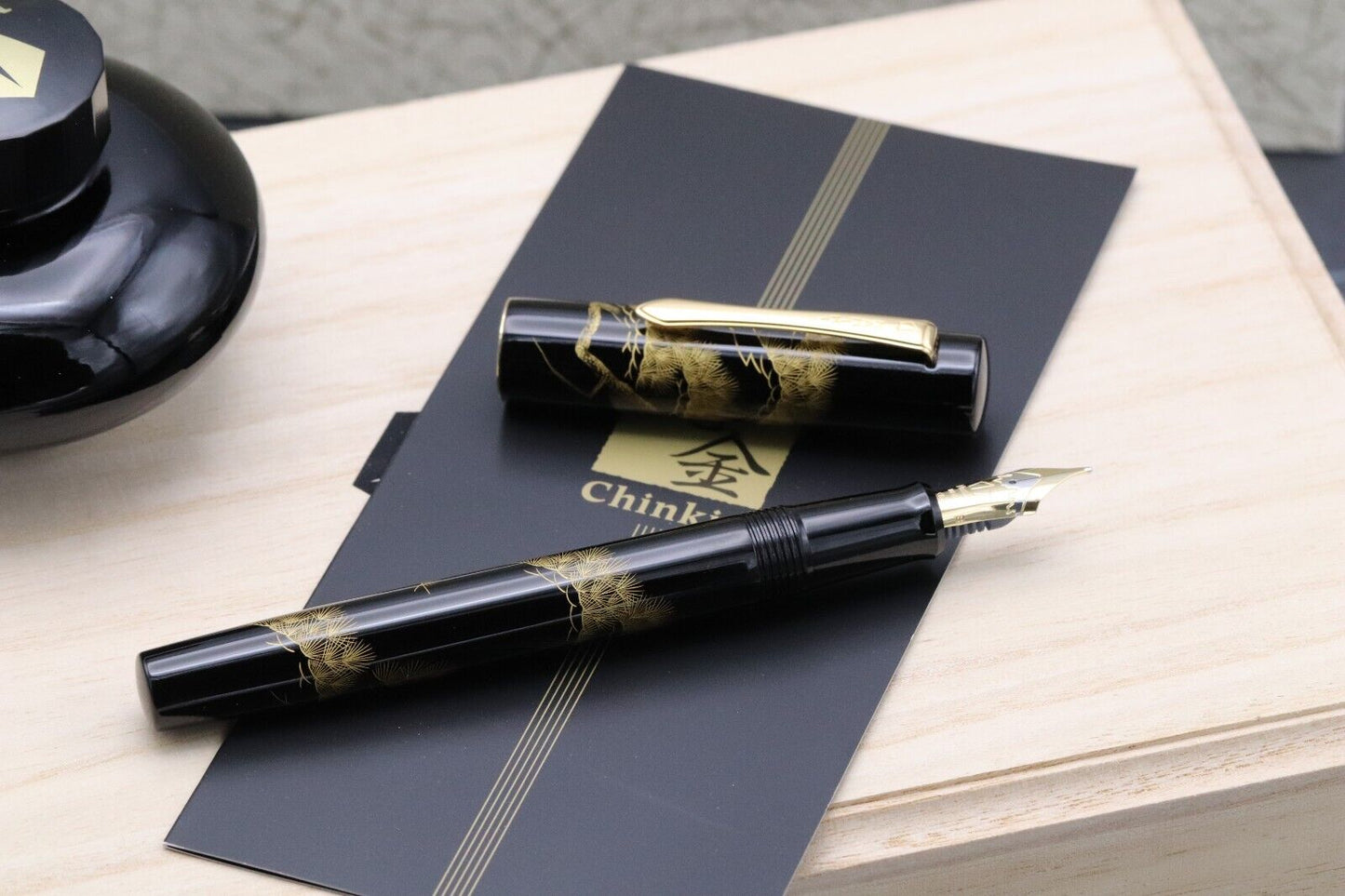 Namiki Chinkin Pine Tree Fountain Pen image 1