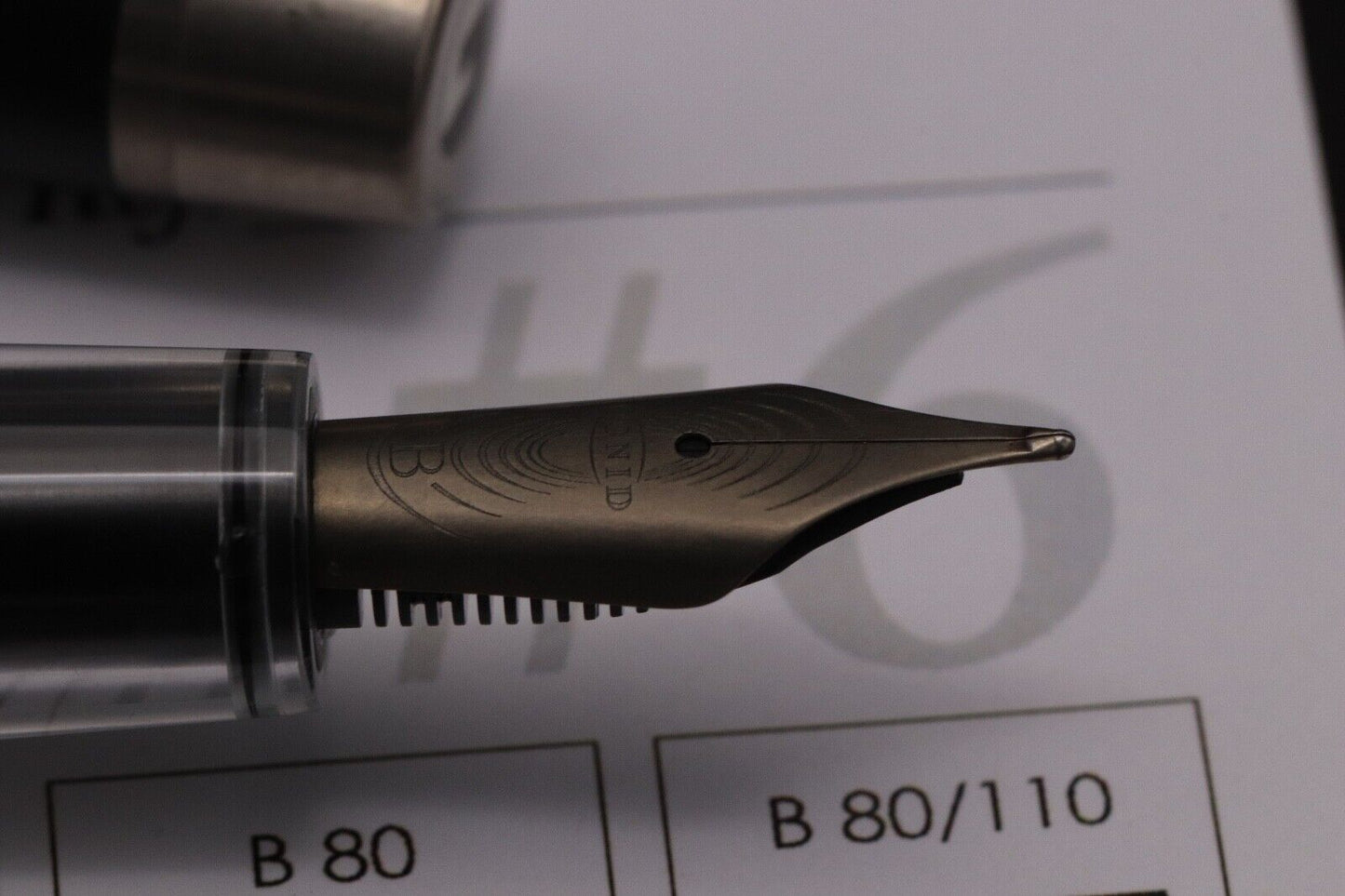Conid Bulkfiller Minimalistica Demonstrator Fountain Pen - #6 Ti Broad Nib image 2