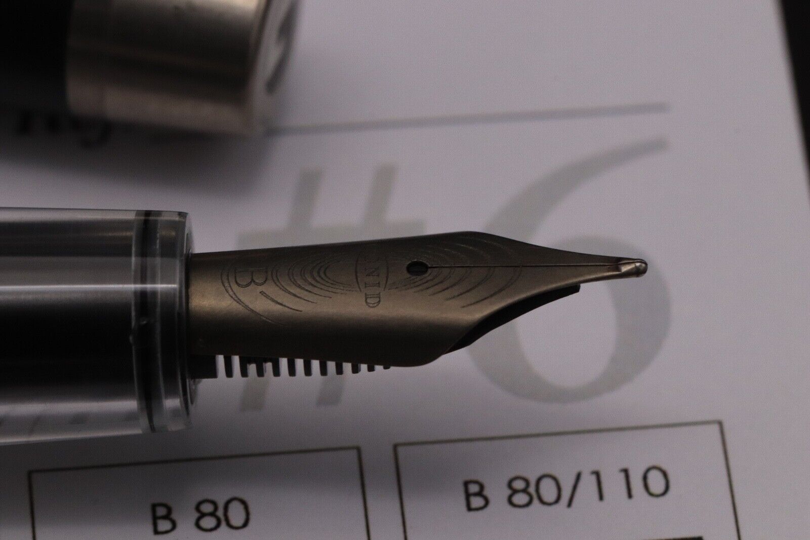 Conid Bulkfiller Minimalistica Demonstrator Fountain Pen - #6 Ti Broad Nib image 2