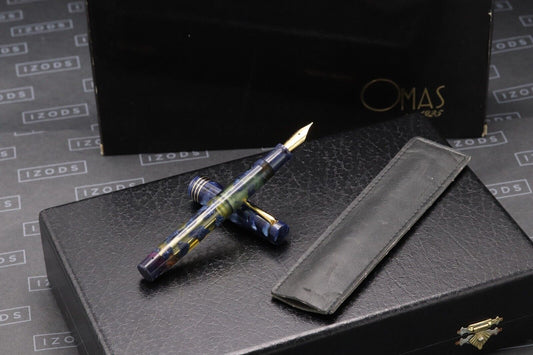 Omas 75th Anniversary Lucens Blue Royale Celluloid Limited Edition Fountain Pen image 0
