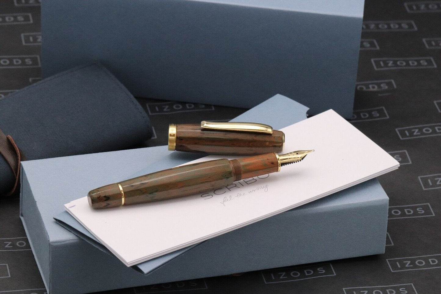 SCRIBO Feel Monte Cornero Ebonite LE90 Fountain Pen - 18k Broad Nib image 0