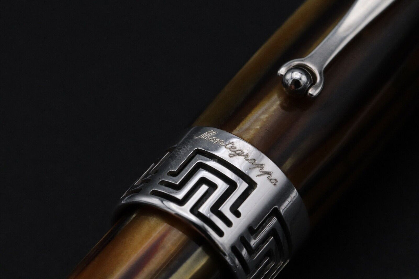 Montegrappa Extra 1930 Turtle Brown Celluloid Rollerball Pen image 3