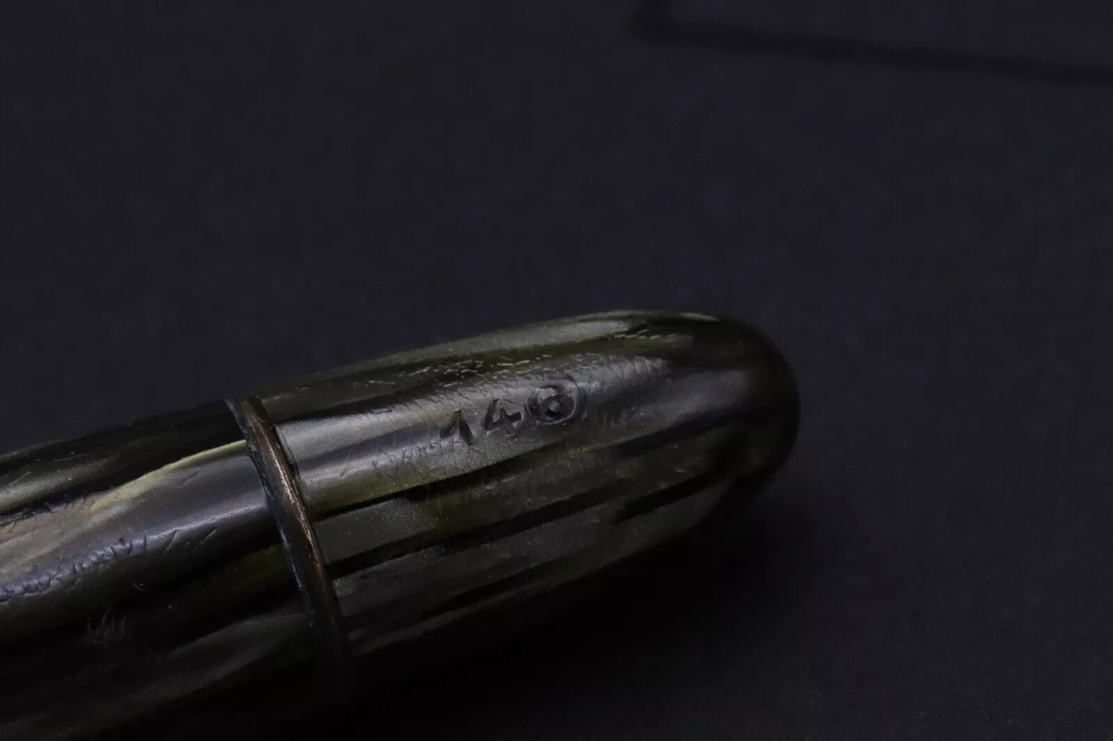 Montblanc Meisterstuck 146 Green Striated Celluloid 1950’S Fountain Pen - EF Nib image 5