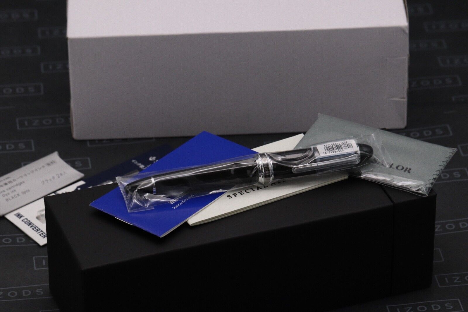 Sailor 1911L Black Rhodium Fountain Pen - MF Naginata Togi Nib - SEALED image 0