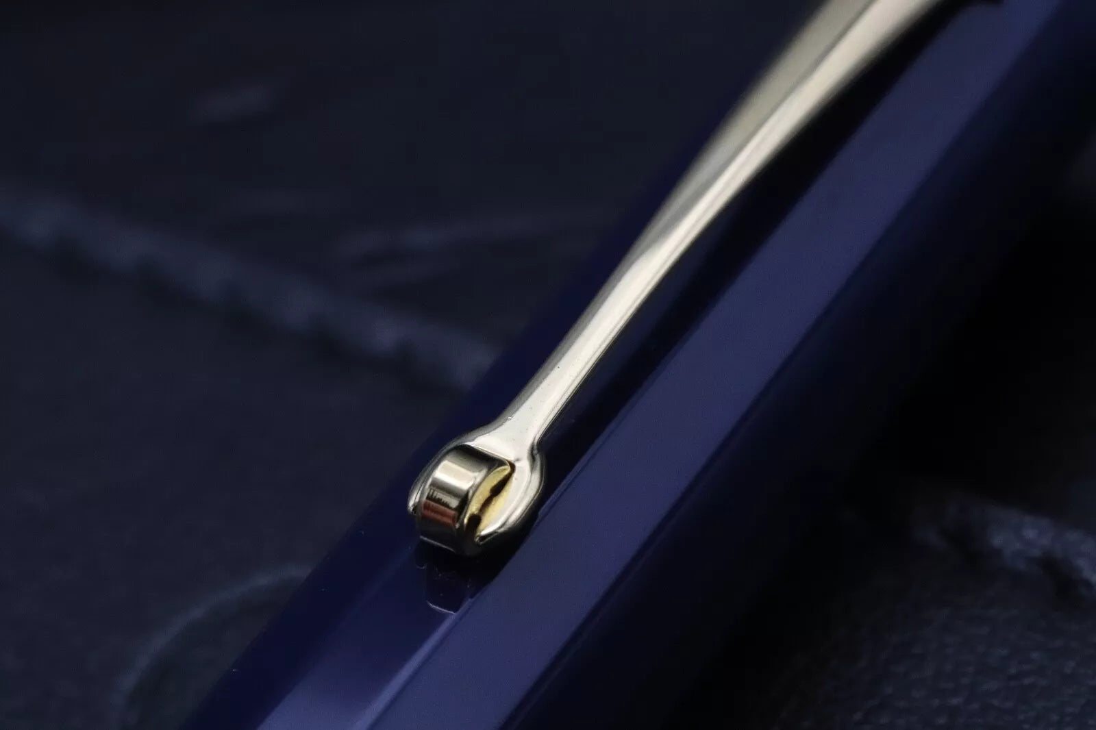 Omas Milord Blue Gold Trim Fountain Pen - Fine Titanium Nib image 5