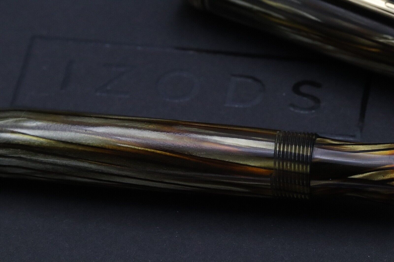 Montblanc Meisterstuck 146 Green Striated Celluloid 1950’S Fountain Pen - EF Nib image 3