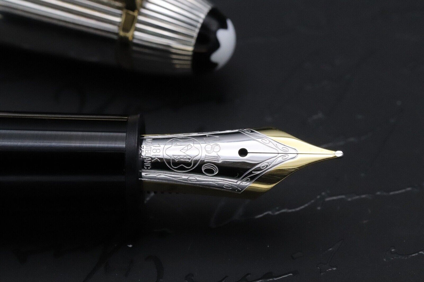 Montblanc Meisterstück 146 LeGrand Sterling Silver Pinstripe Fountain Pen image 2