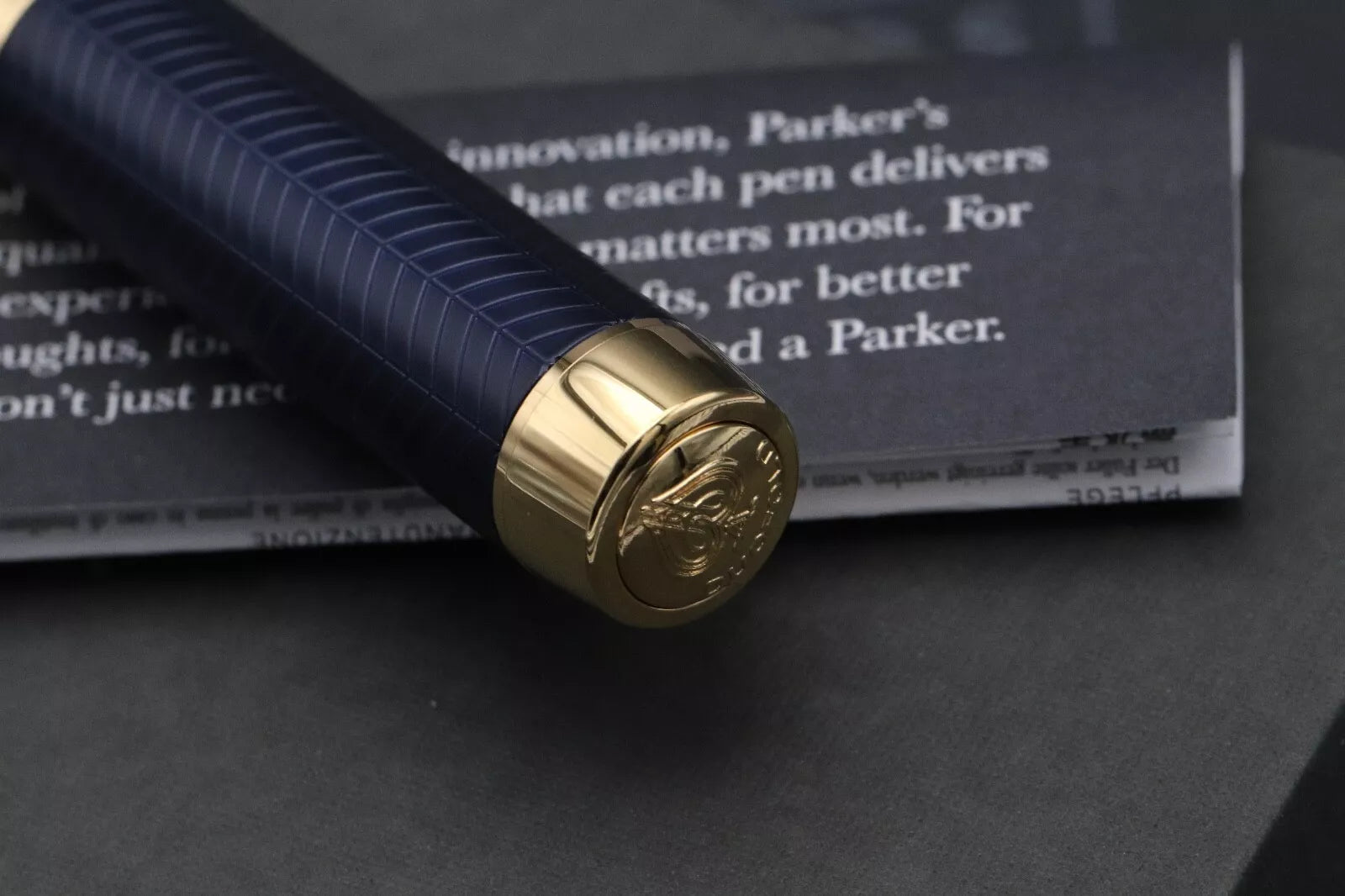 Parker Duofold Centennial Prestige Blue Chevron Fountain Pen - UNUSED image 7
